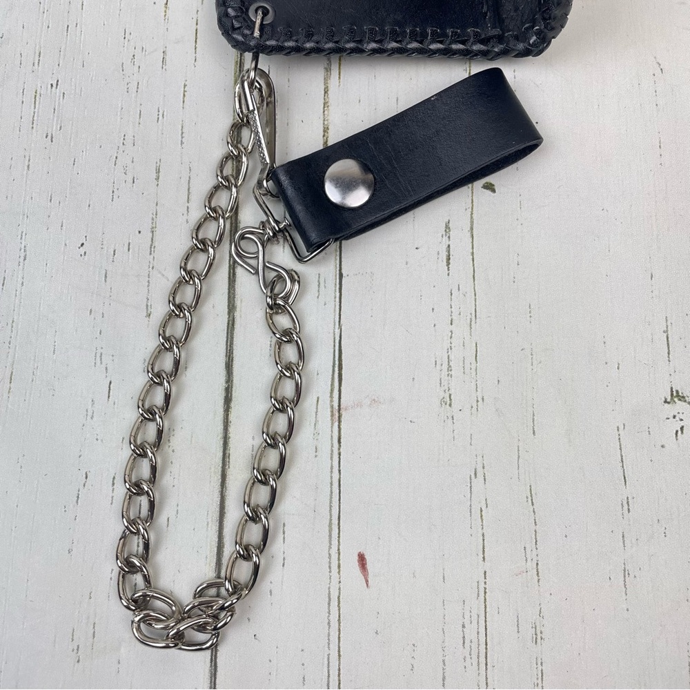 Genuine Leather Custom Biker Wallet - Picture 10 of 14